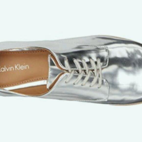 Calvin Klein Camella Oxford Shoe silver size 8 - Picture 9 of 14